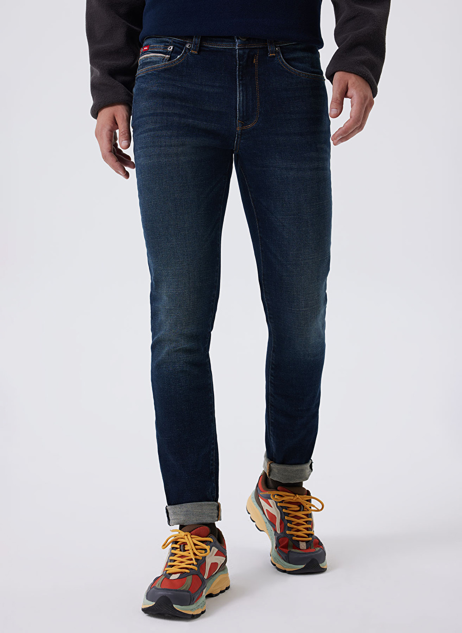  JEFF MID DESERT Skinnt Fit Erkek Denim Pantolon 241 LCM 121057