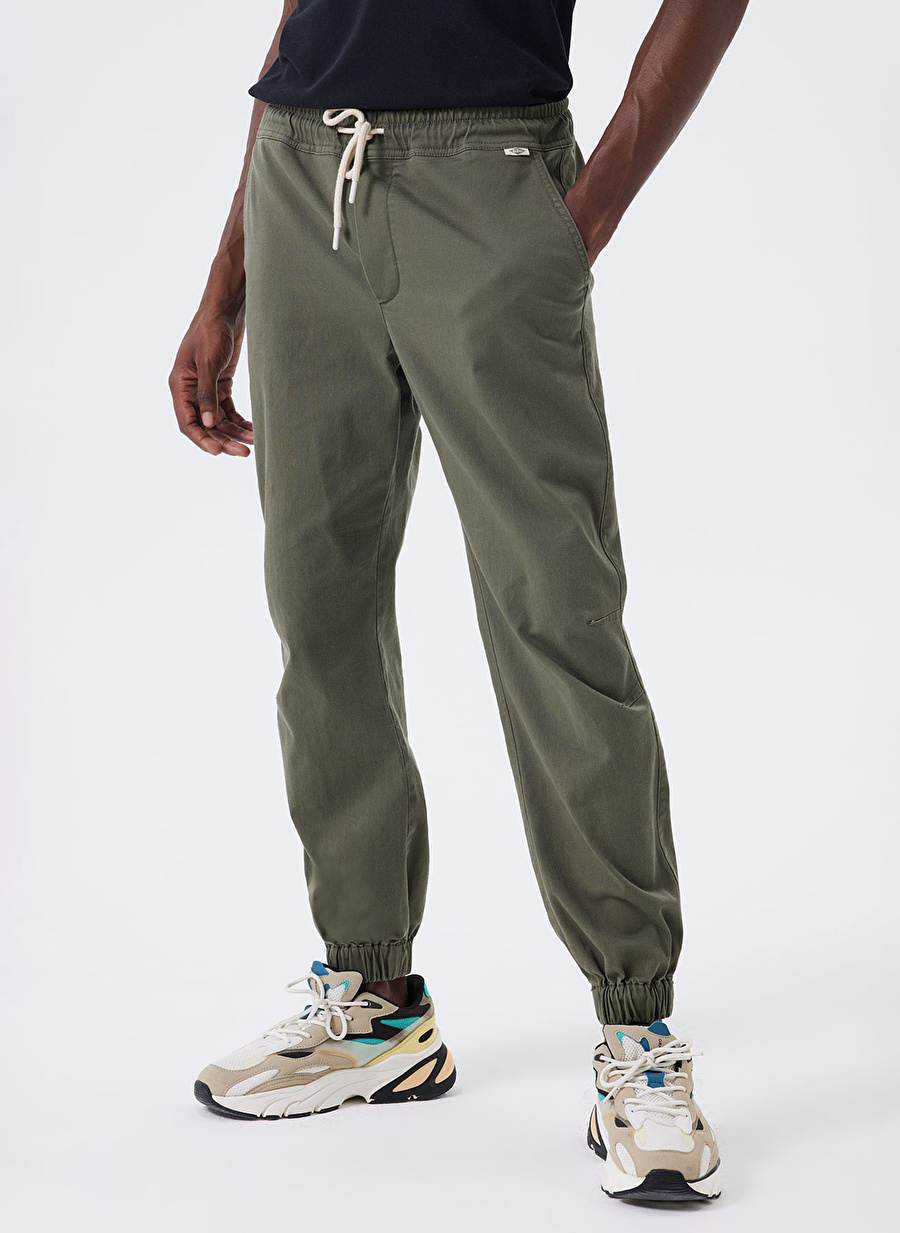 Lee Cooper Normal Bel Jogger Haki Erkek Chino Pantolon 241 LCM 221011 JOGGER HAKI_1