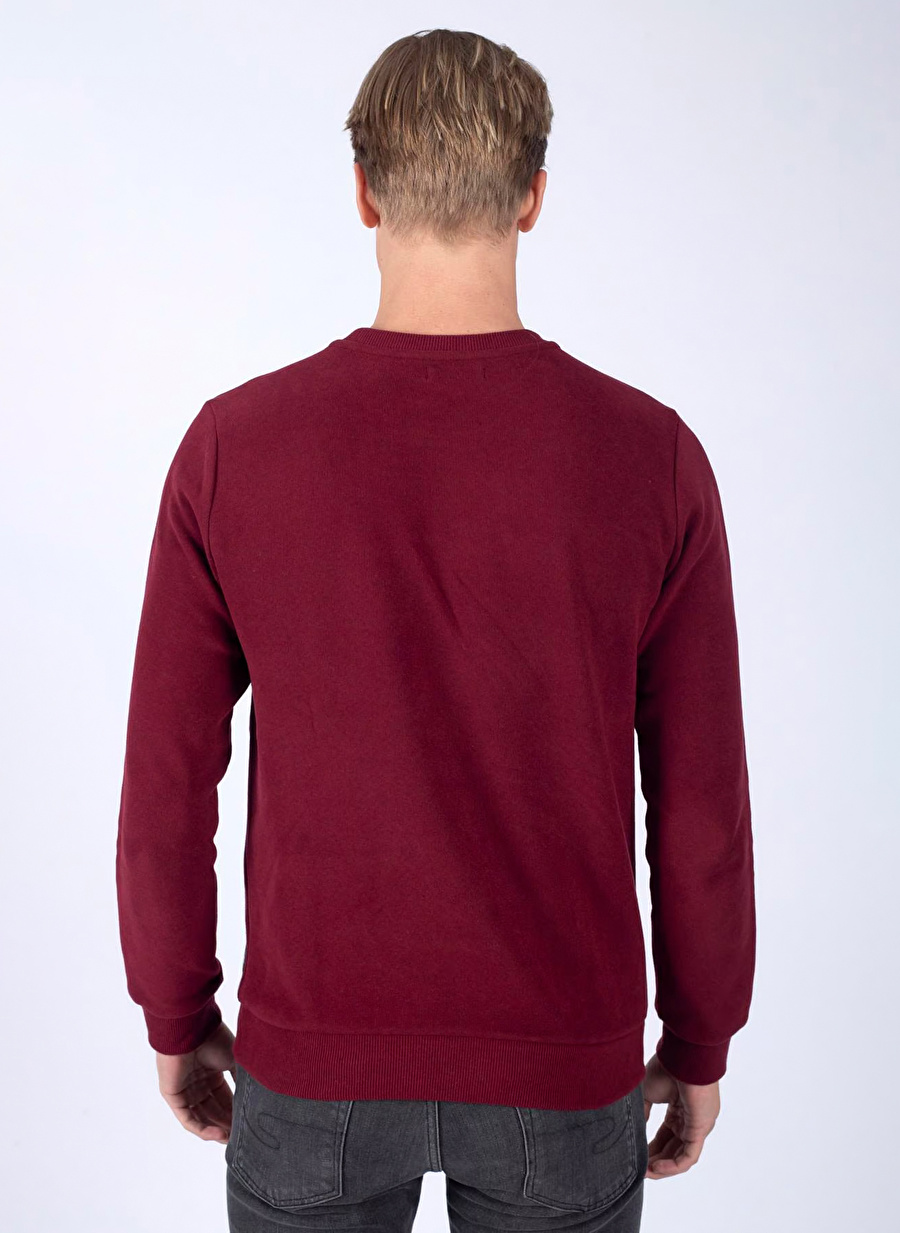 Lee Cooper O Yaka Bordo Erkek Sweatshırt 241 LCM 241015 NEWDIAGONAL BORDO_2