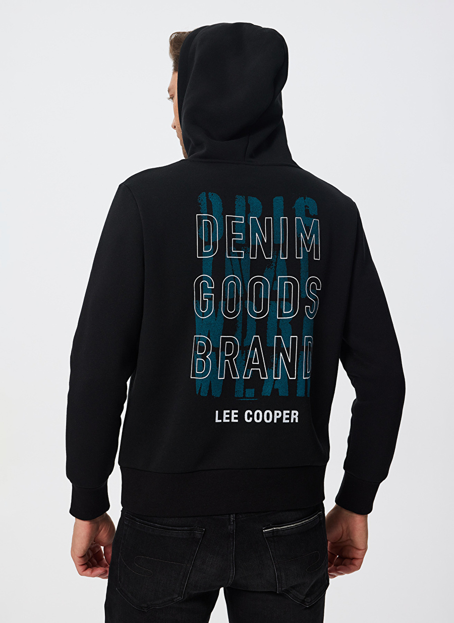 Lee Cooper Kapüşon Yaka Siyah Erkek Sweatshırt 241 LCM 241022 BRANO SIYAH_4