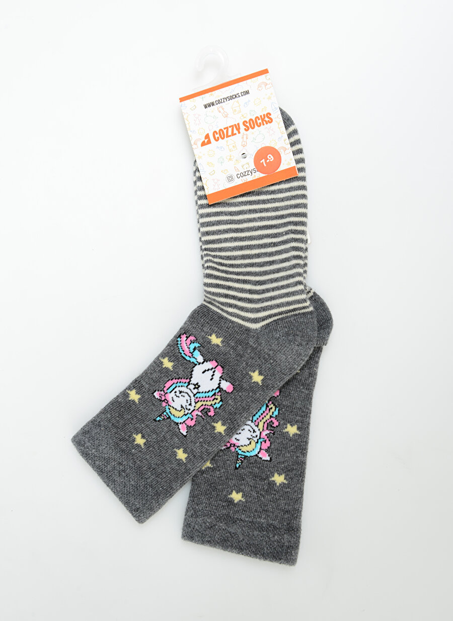 Cozzy Socks Kız Çocuk Soket Çorap COZZY-UNİ-FÜME