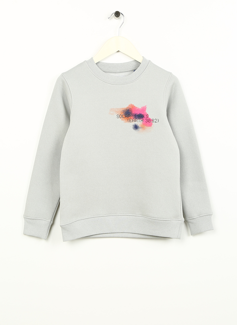 Jack & Jones Gri Erkek Çocuk Sweatshirt JCONEBULAS SWEAT CREW NECK JNR