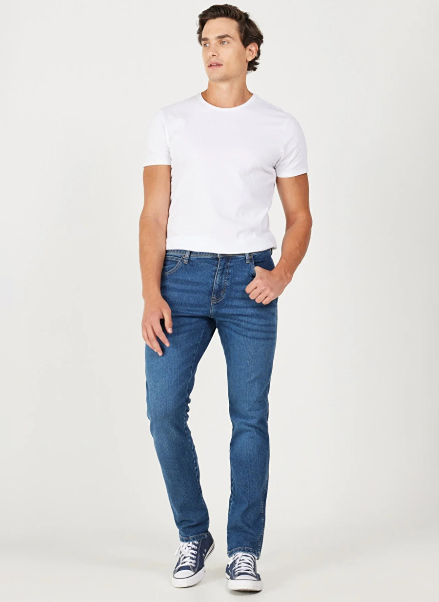 Wrangler Normal Bel Slim Fit Erkek Denim Pantolon W12S057XT Texas Slim Jean Pantolon_1