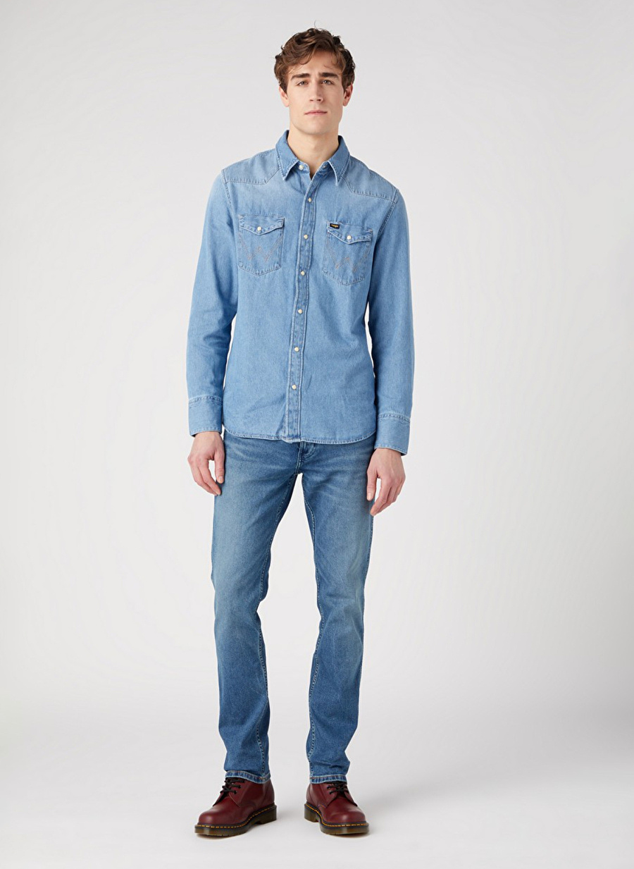 Wrangler Greensboro Erkek Düşük Bel Regular Fit Denim Pantolon W15Q84351