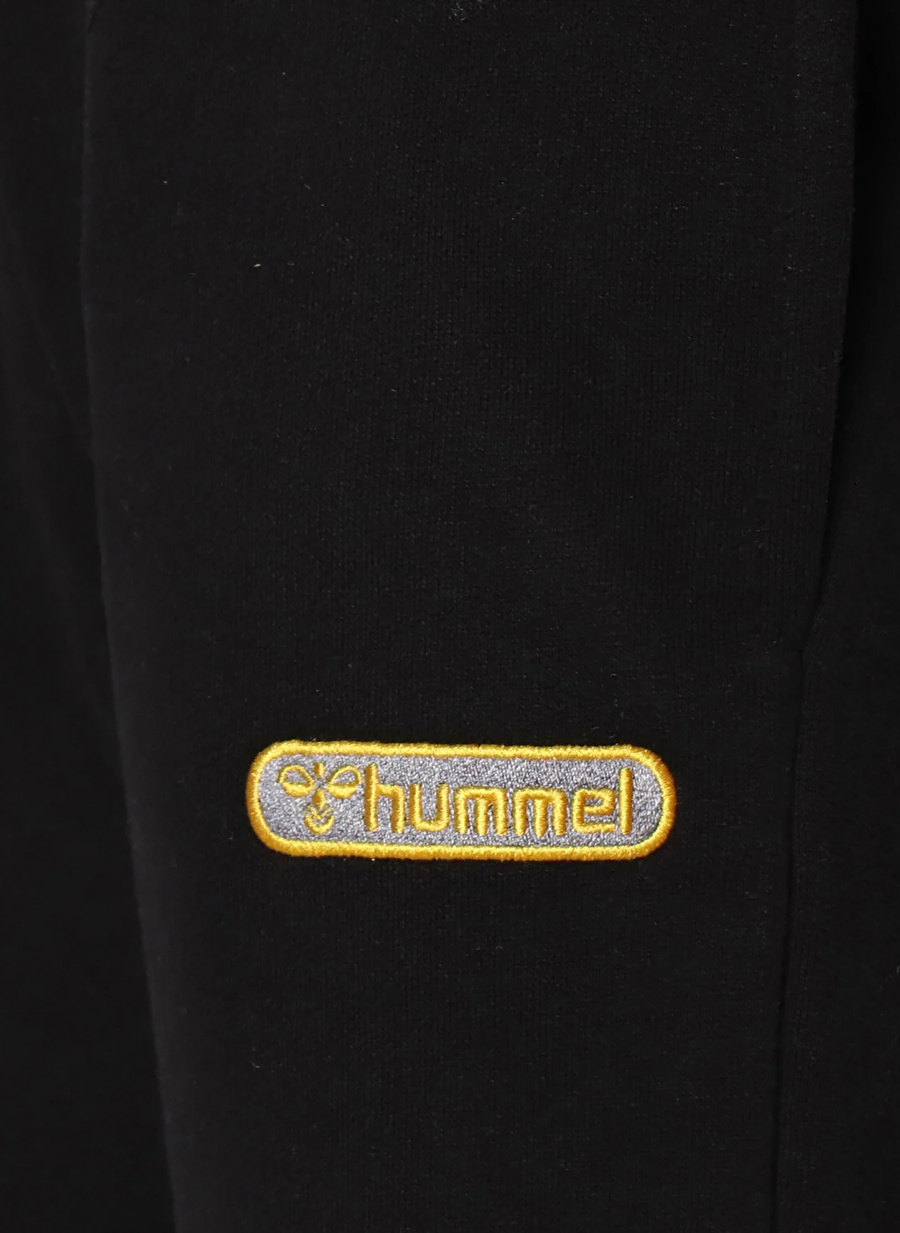 Hummel Siyah Erkek Çocuk Dar Paça Bağlamalı Düz Eşofman Altı 931714-2001 HMLETHAN PANTS