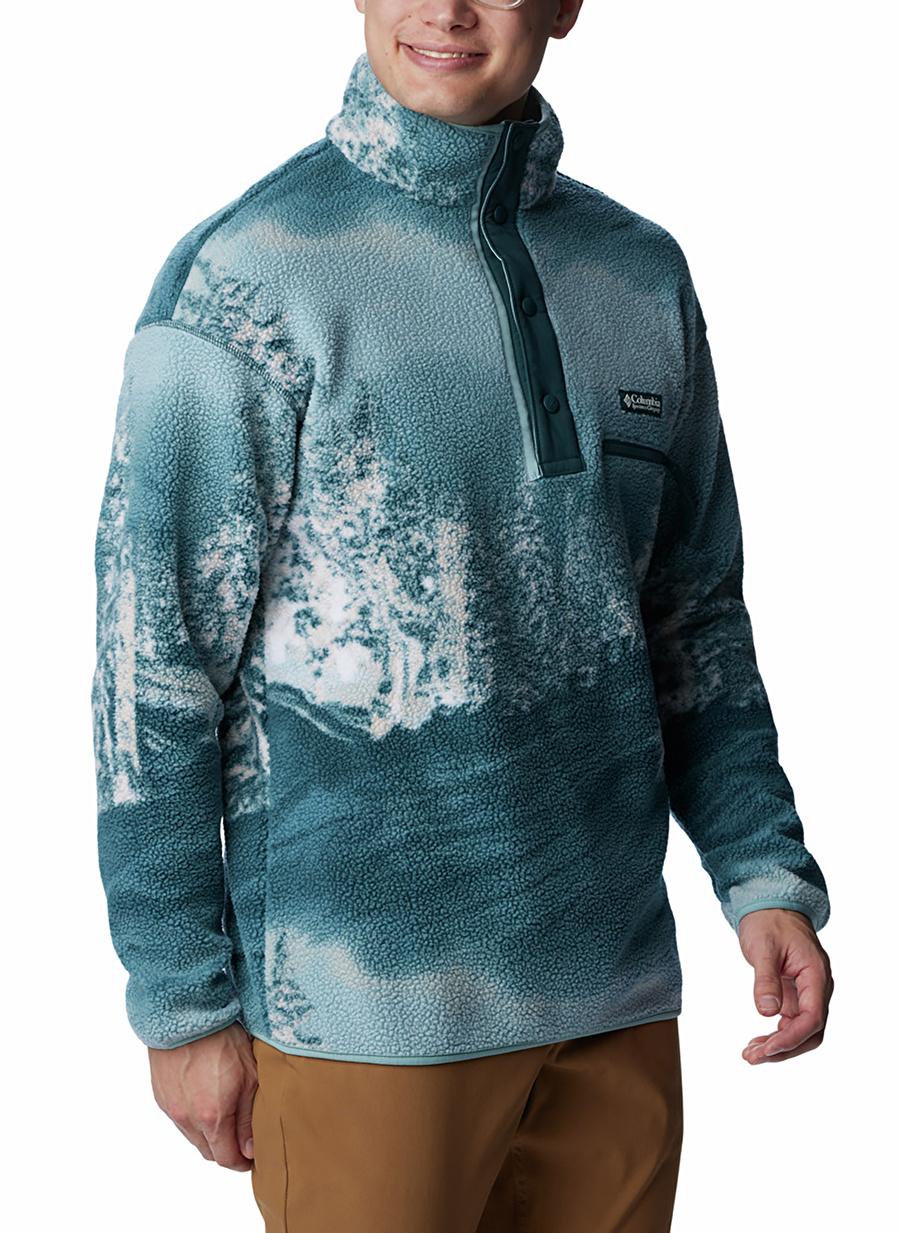 Columbia Mavi Erkek Dik Yaka Polar Sweatshırt 1889851415_AM0371