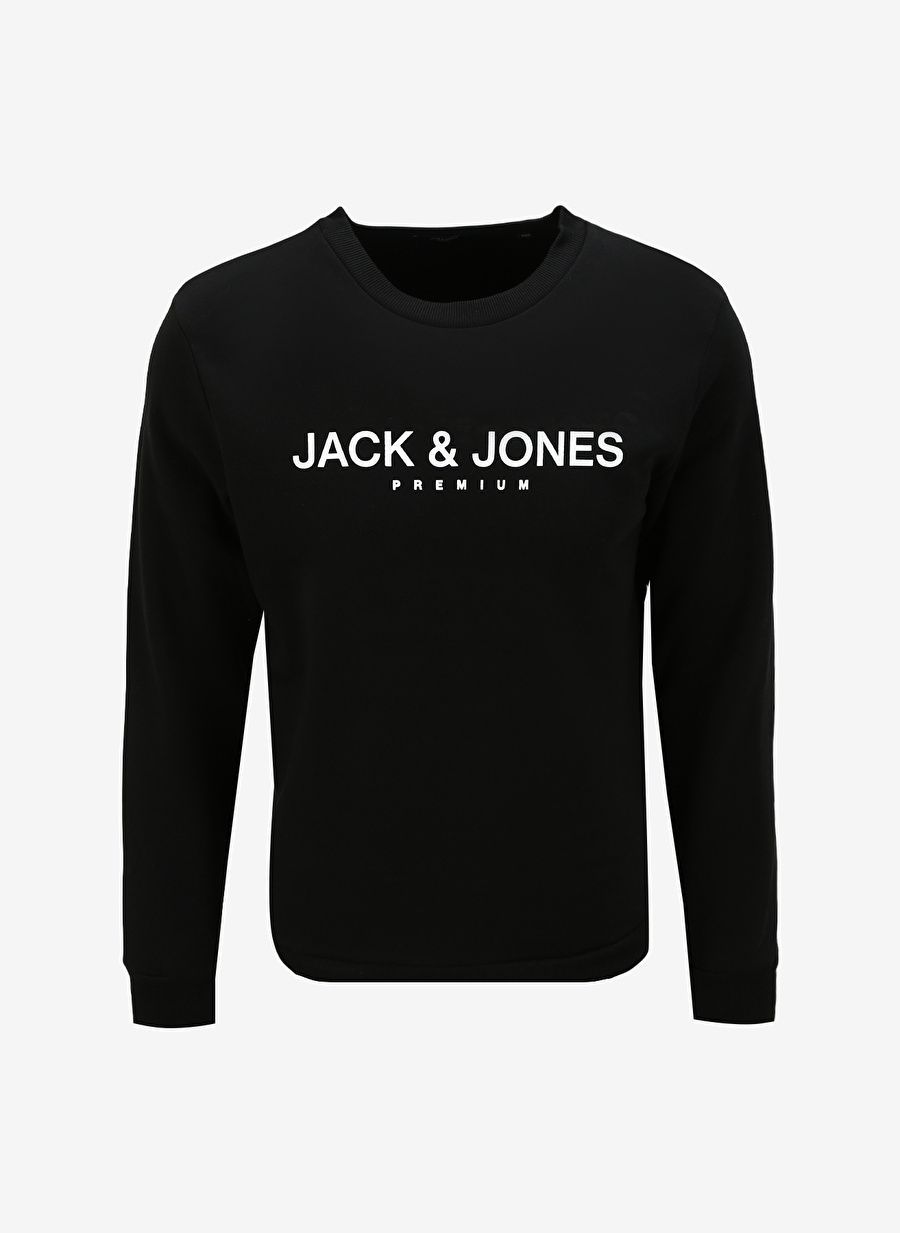 Jack & Jones Bisiklet Yaka Siyah Erkek Sweatshırt 12261174_JPRBLAJACOB SWEAT CREW EXC