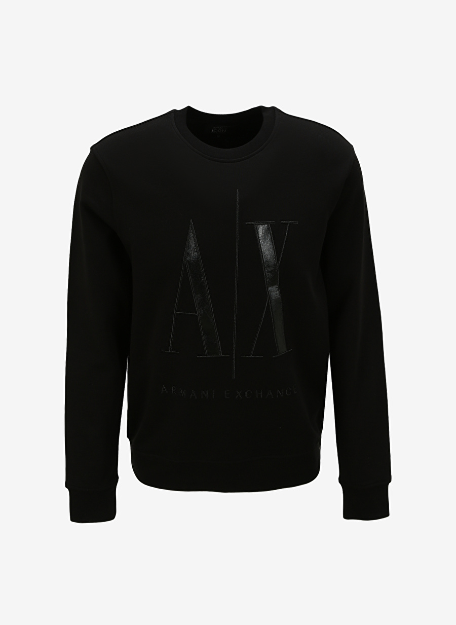 Armani Exchange Bisiklet Yaka Siyah Erkek Sweatshırt 8NZMPQ 5237 BLACK/BLACK