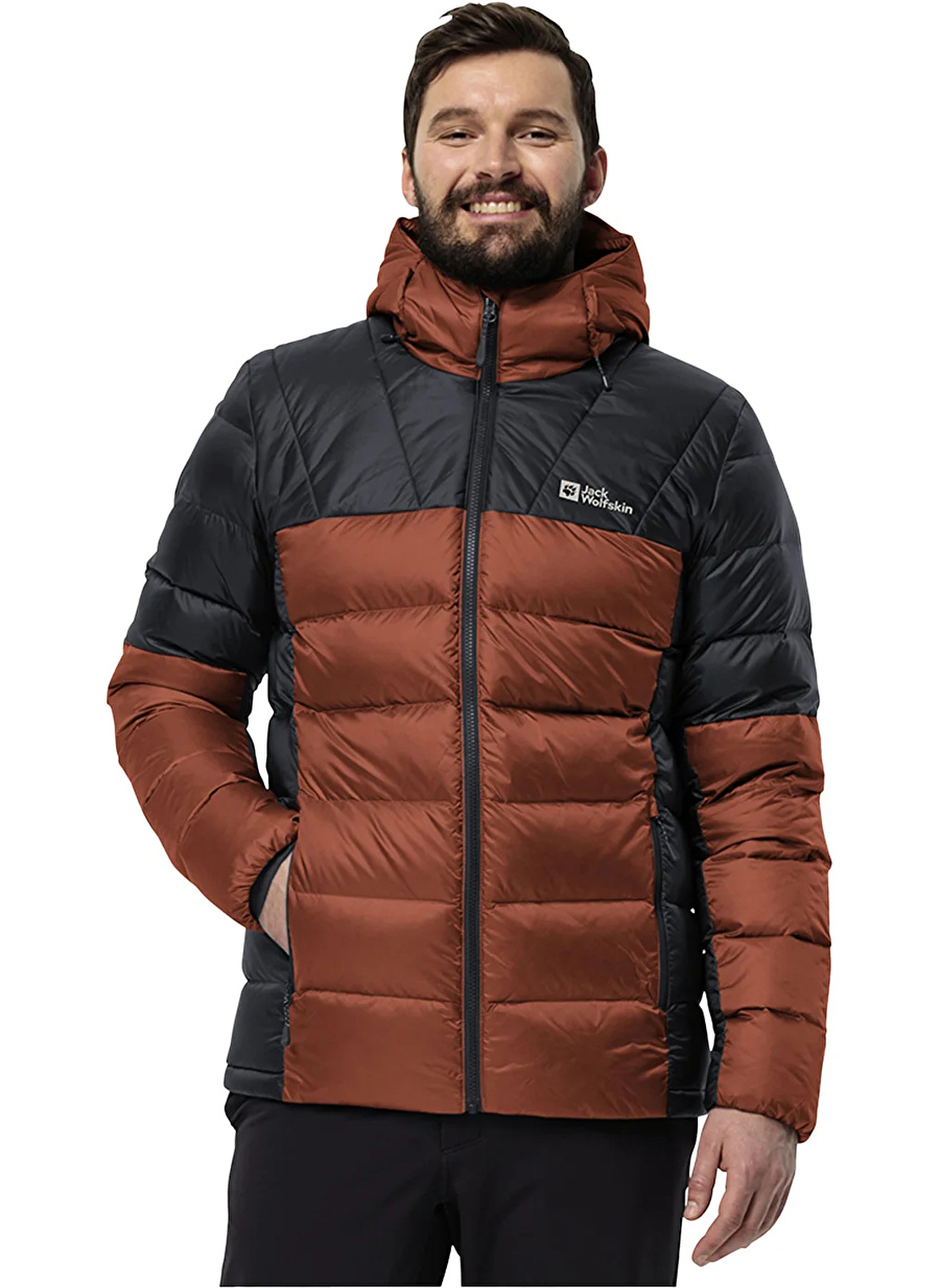 Jack Wolfskin Kiremit Erkek Kapüşon Yaka Mont Nebelhorn Down Hoody