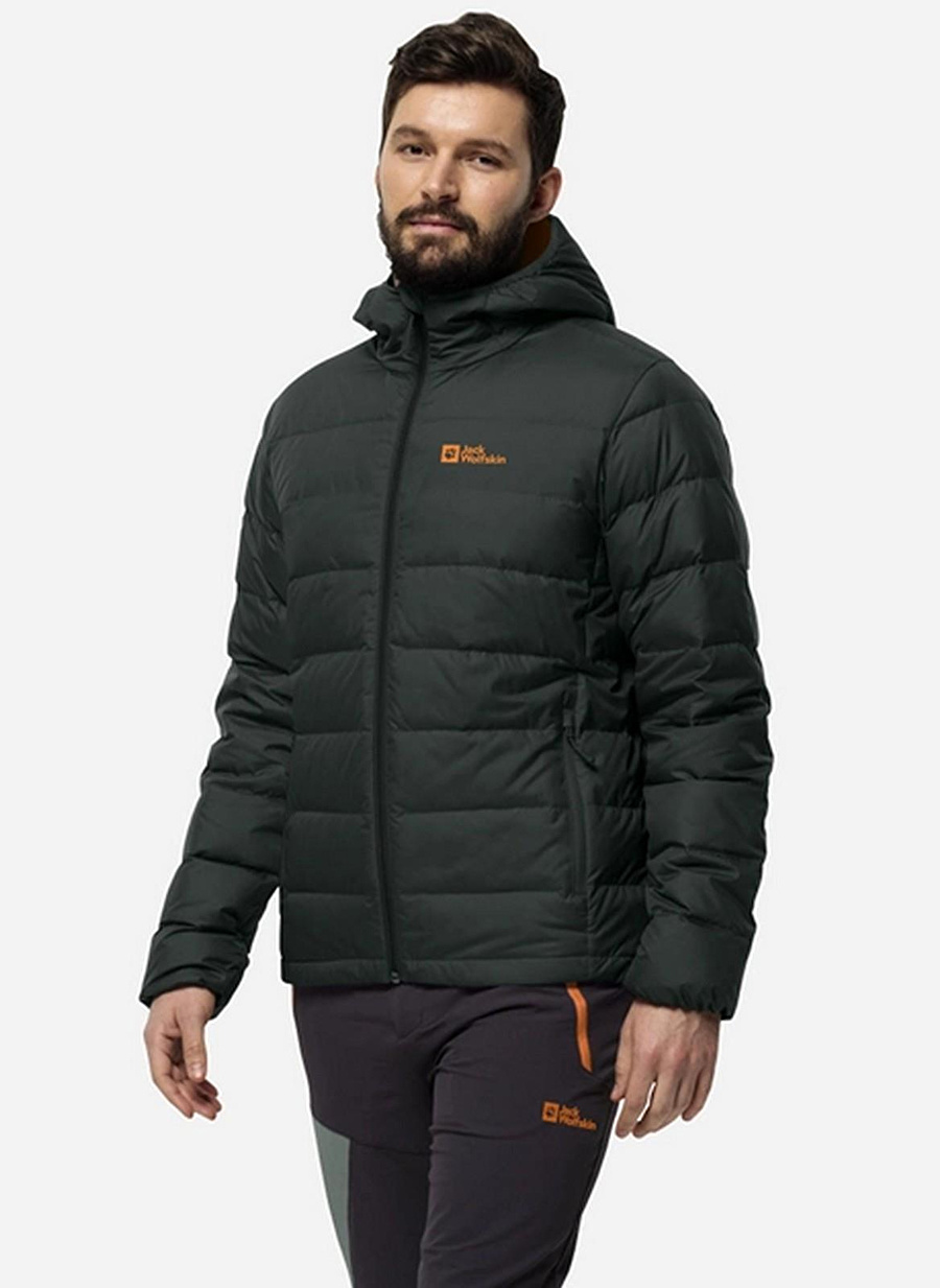 Jack Wolfskin Koyu Yeşil Erkek Kapüşon Yaka Mont Ather Down Hoody M