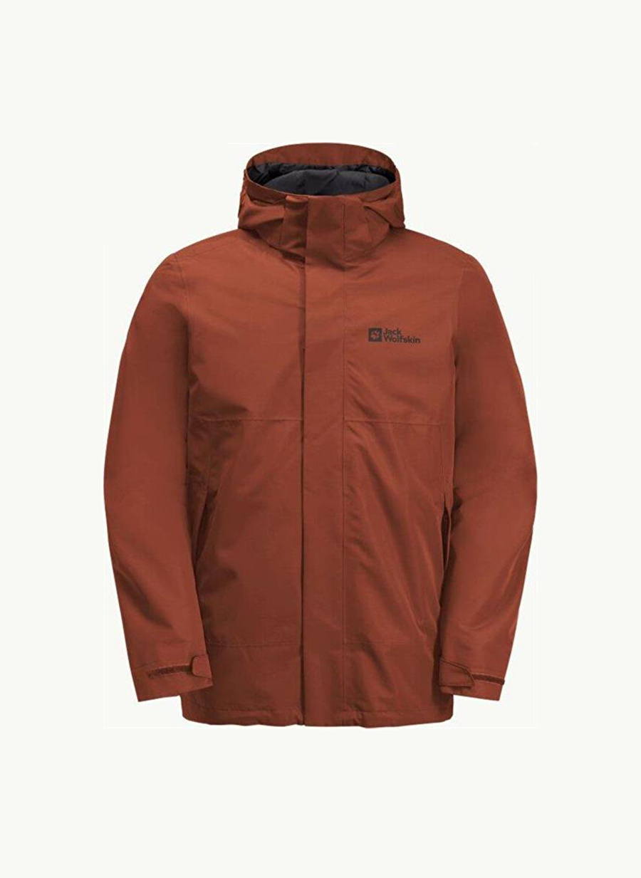 Jack Wolfskin Kiremit Erkek Kapüşon Yaka Mont Luntal 3In1 Jkt M