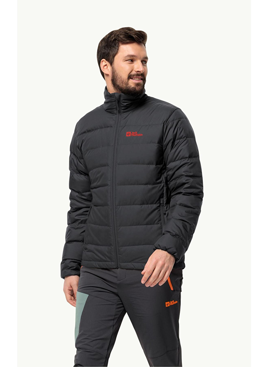 Jack Wolfskin Antrasit Erkek Kapüşon Yaka Mont Ather Down Jkt M