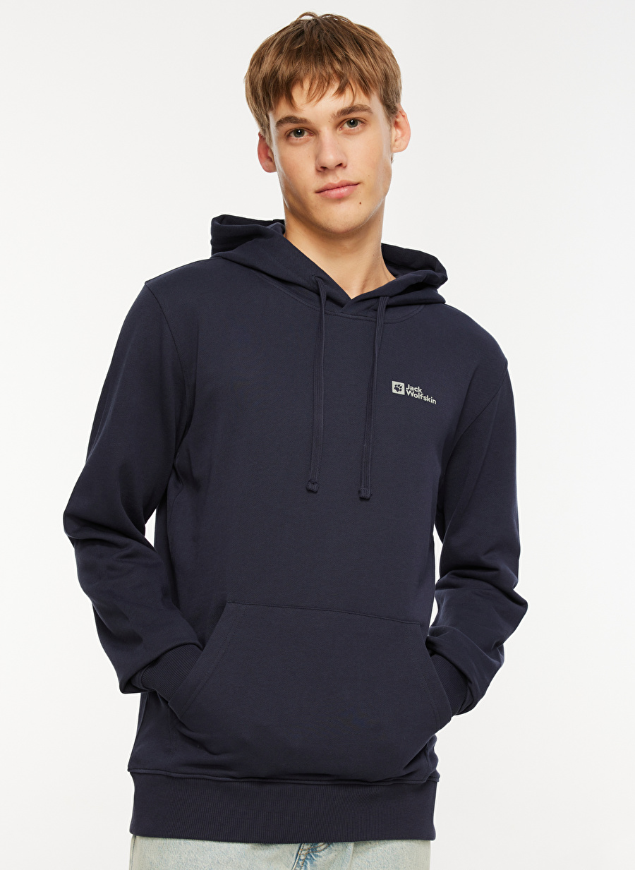 Jack Wolfskin Lacivert Erkek Kapu on Yaka Sweatshirt Tommy Hoody M 1741150 Boyner