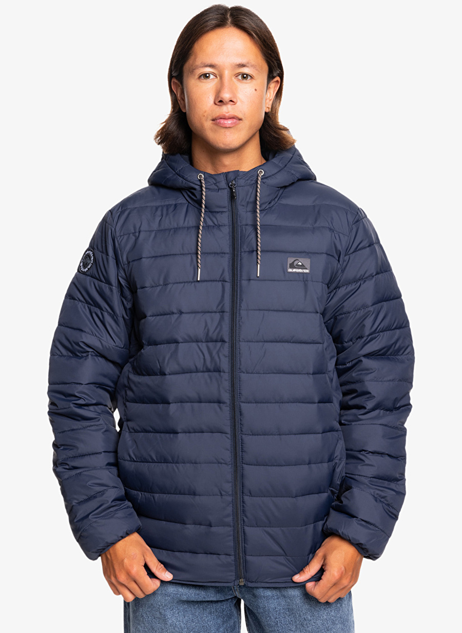 Quiksilver Lacivert Erkek Kapüşon Yaka Ceket EQYJK04008 Scaly Hood