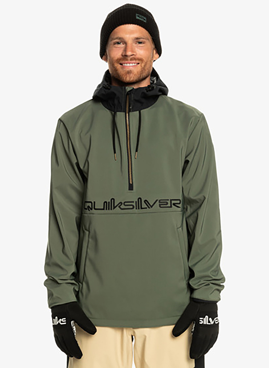 Quiksilver Haki Erkek Dik Yaka Polar Sweatshırt EQYFT04835 Live For The Ride