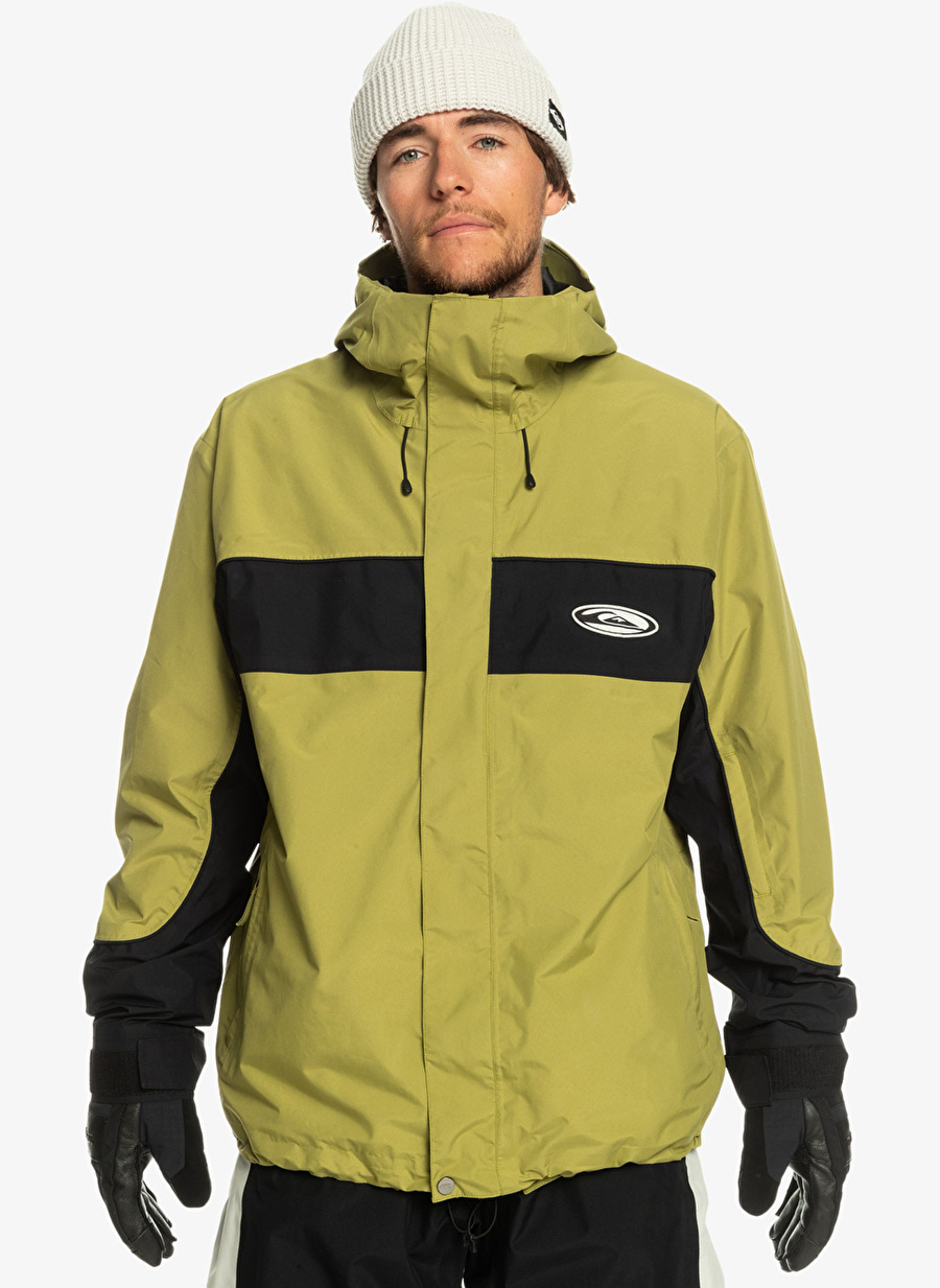 Quiksilver Yeşil Erkek Kapüşon Yaka Regular Fit Gore-Tex Kayak Montu EQYTJ03406 High Altitude Gore-Tex J