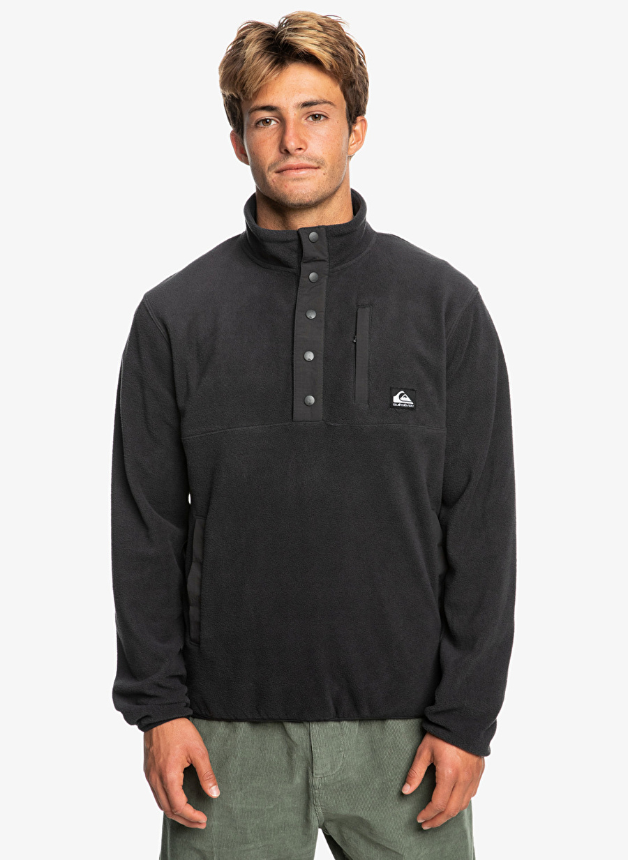 Quiksilver Antrasit Erkek Dik Yaka Polar Sweatshırt EQYFT04770 No Destination 2 Half Sn