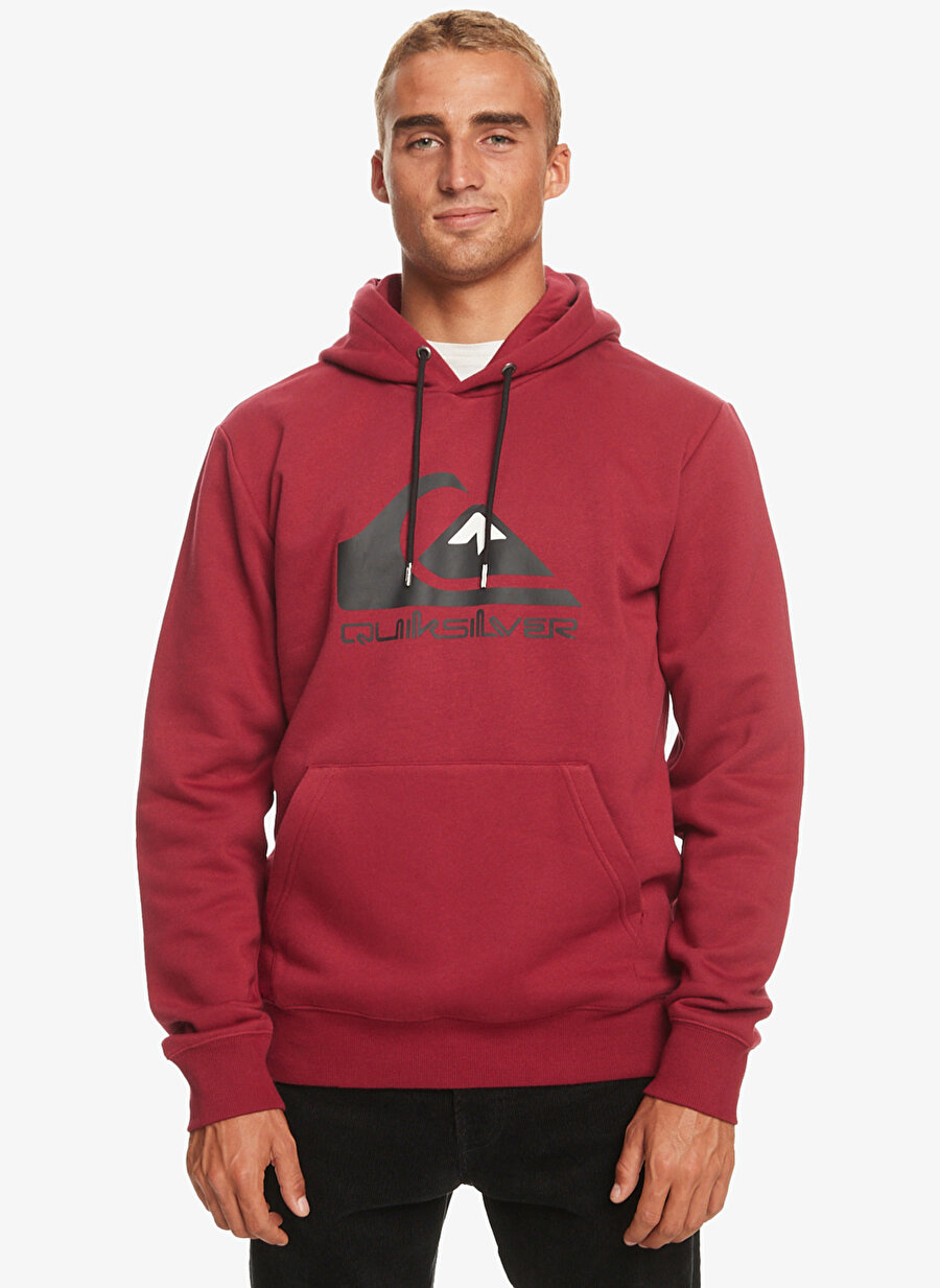 Quiksilver Kırmızı Erkek Kapüşon Yaka Sweatshirt EQYFT04450 Big Logo Hood