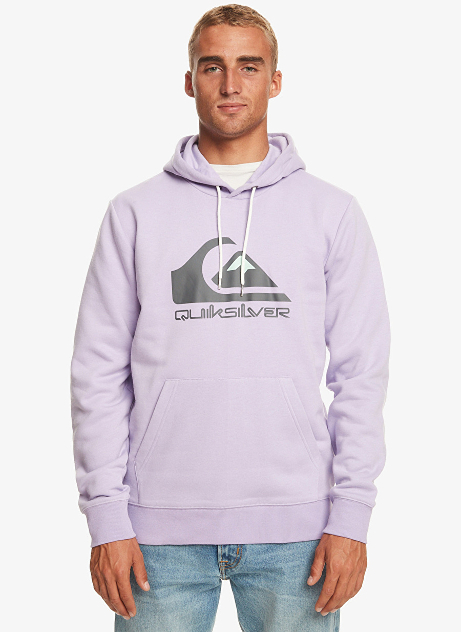 Quiksilver Pembe Erkek Kapüşon Yaka Sweatshirt EQYFT04450 Big Logo Hood