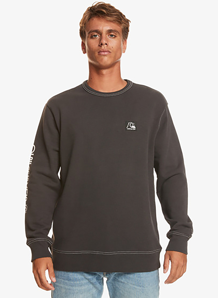 Quiksilver Siyah Erkek Sweatshirt EQYFT04793 The Original Crew