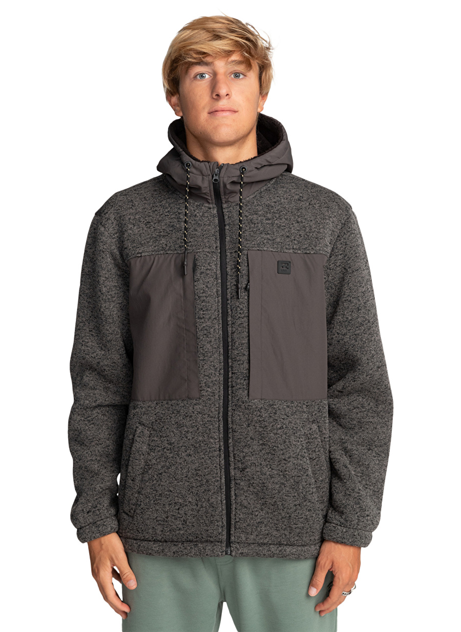 Billabong Antrasit Erkek Kapüşon Yaka Polar Sweatshırt EBYFT00123 Boundary Sherpa