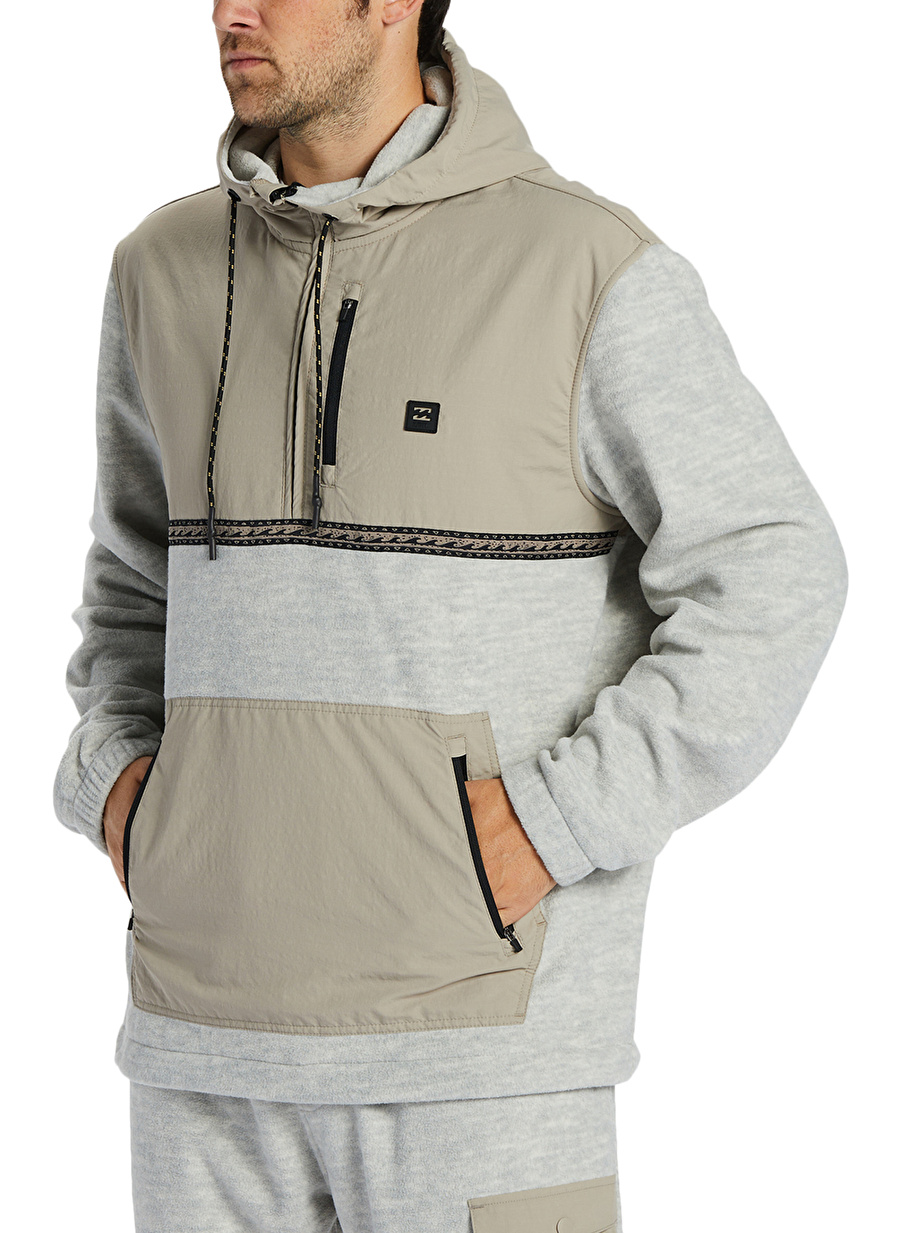 Billabong Krem Erkek Kapüşon Yaka Polar Sweatshırt ABYFT00414 Boundary Graphene Pullov