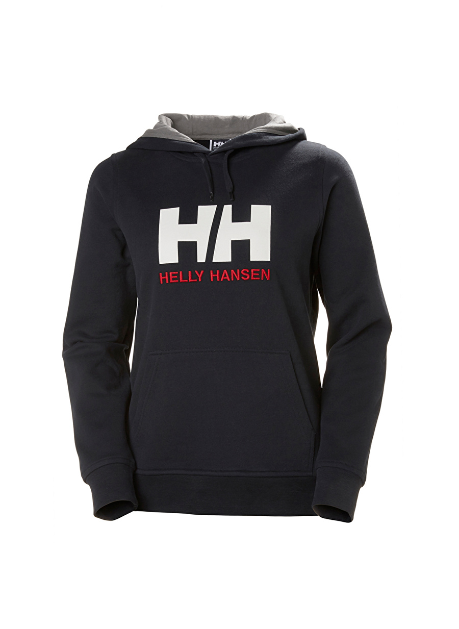 Helly Hansen Lacivert Kadın Kapüşonlu Sweatshirt HHA.33978_HELLY HANSEN  W LOGO HOOD