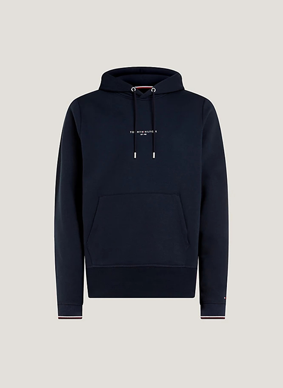 Tommy Hilfiger Kapüşon Yaka Mavi Erkek Sweatshırt MW0MW32673DW5_3