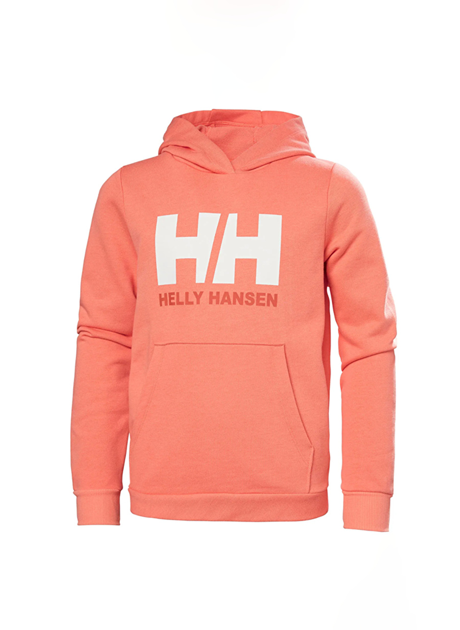 Helly Hansen Düz Kız Çocuk Pembe Sweatshırt HHA.41677 JR LOGO HOODIE 2.0