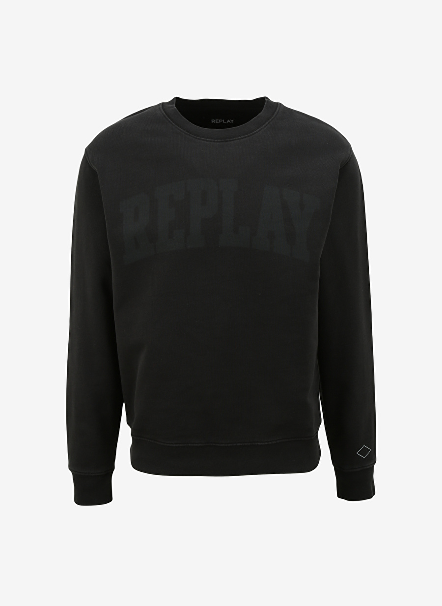 Replay Bisiklet Yaka Siyah Erkek Sweatshırt M6714 099 BLACKBOARD....