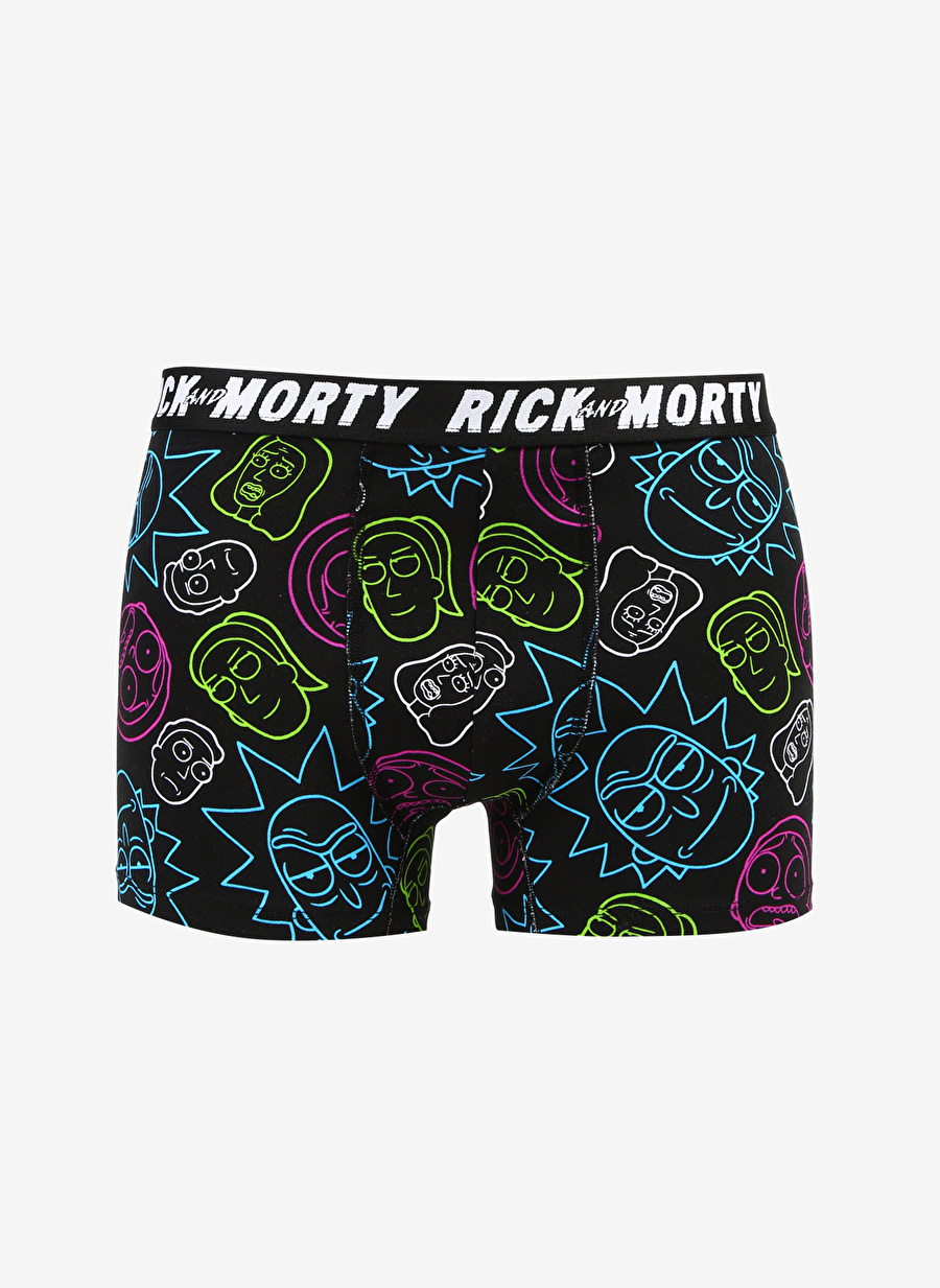 Never Say Never Erkek Siyah Rick & Morty Boxer BYL3713