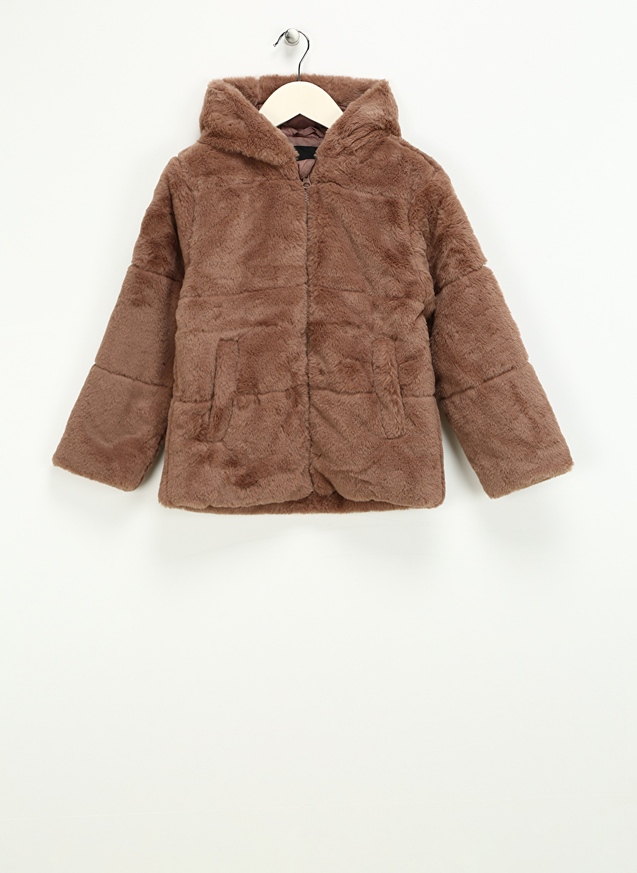 Name İt Kahve Bebek Mont NMFMOSA FAKE FUR JACKET W HOOD PB