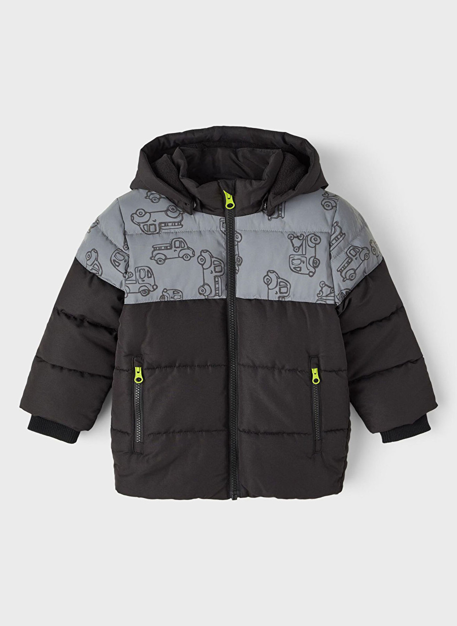 Name İt Siyah Erkek Bebek Mont NMMMARCEL PUFFER JACKET REFLECTIVE