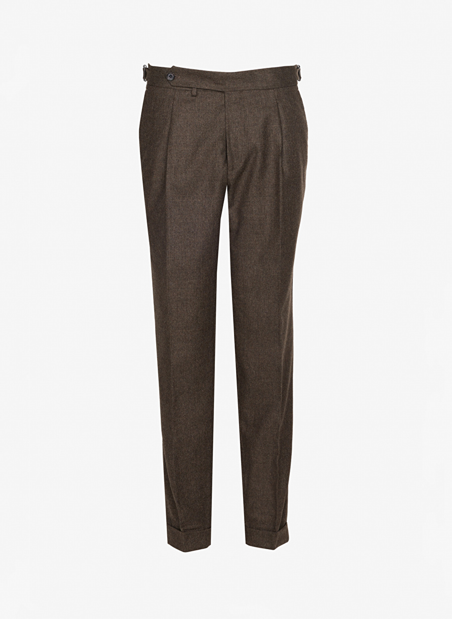 Brooks Brothers Normal Bel Duble Paça Standart Haki Erkek Pantolon BBFW23MPT011