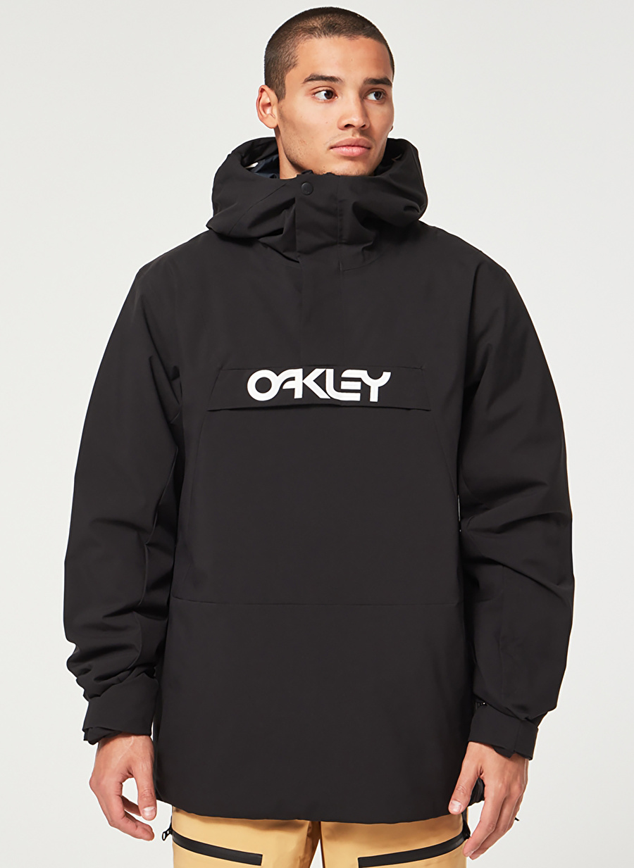 Oakley Siyah Erkek Kapüşonlu Baskılı Kayak Montu FOA403652 TNP TBT INSULATED ANORAK