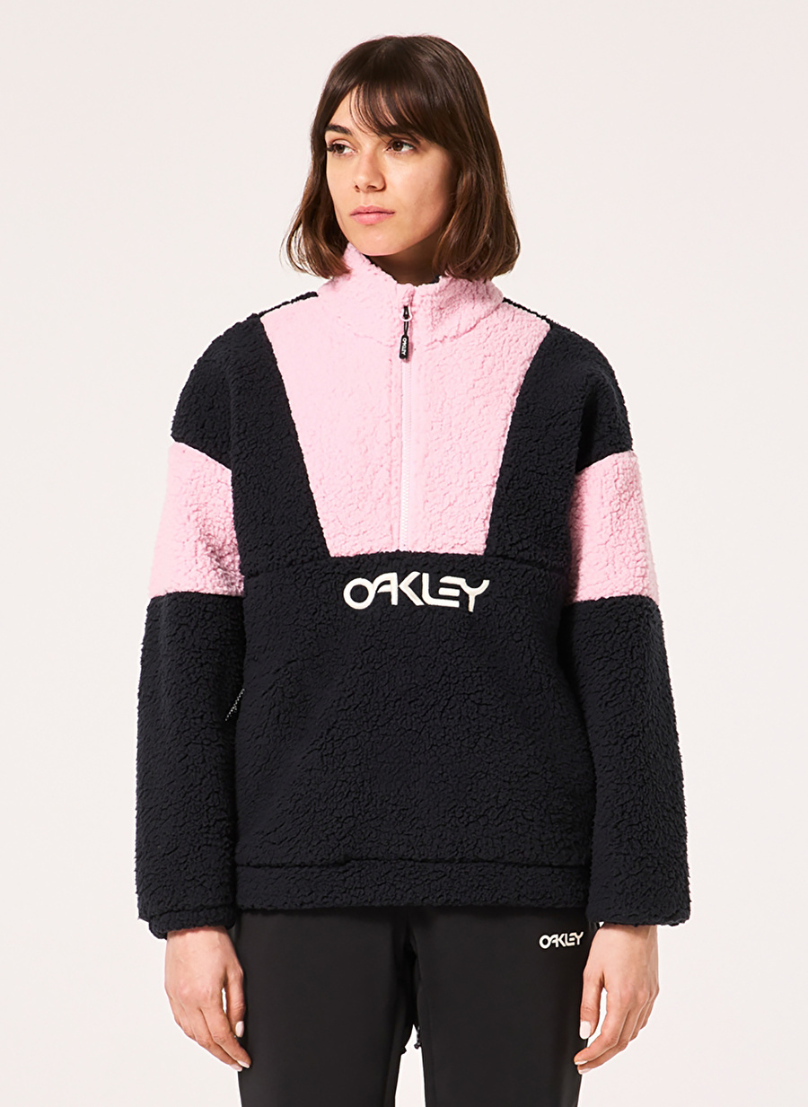 Oakley Siyah Kadın Fermuarlı Yumuşak Dokulu Polar Sweatshırt FOA500467 TNP EMBER HALF ZIP RC FLE