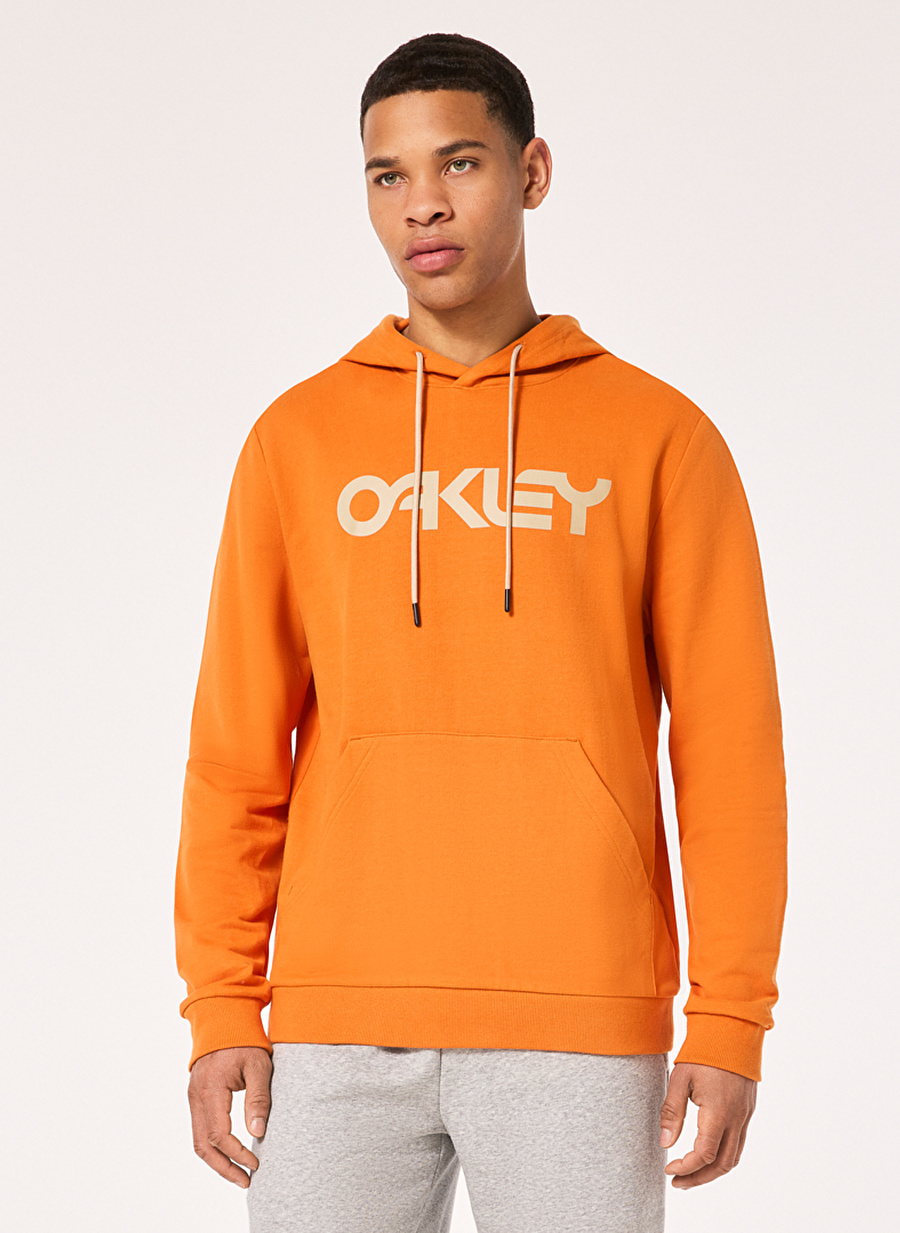 Oakley Turuncu Erkek Kapüşonlu Baskılı Sweatshirt FOA402599 B1B PO HOODIE 2.0