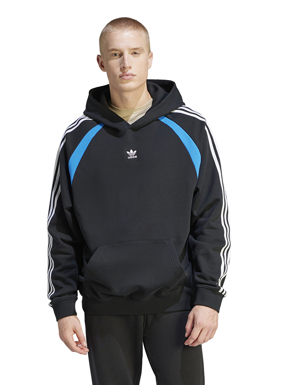 adidas Siyah Erkek Kapüşon Yaka Sweatshirt IW3648-HOODIE