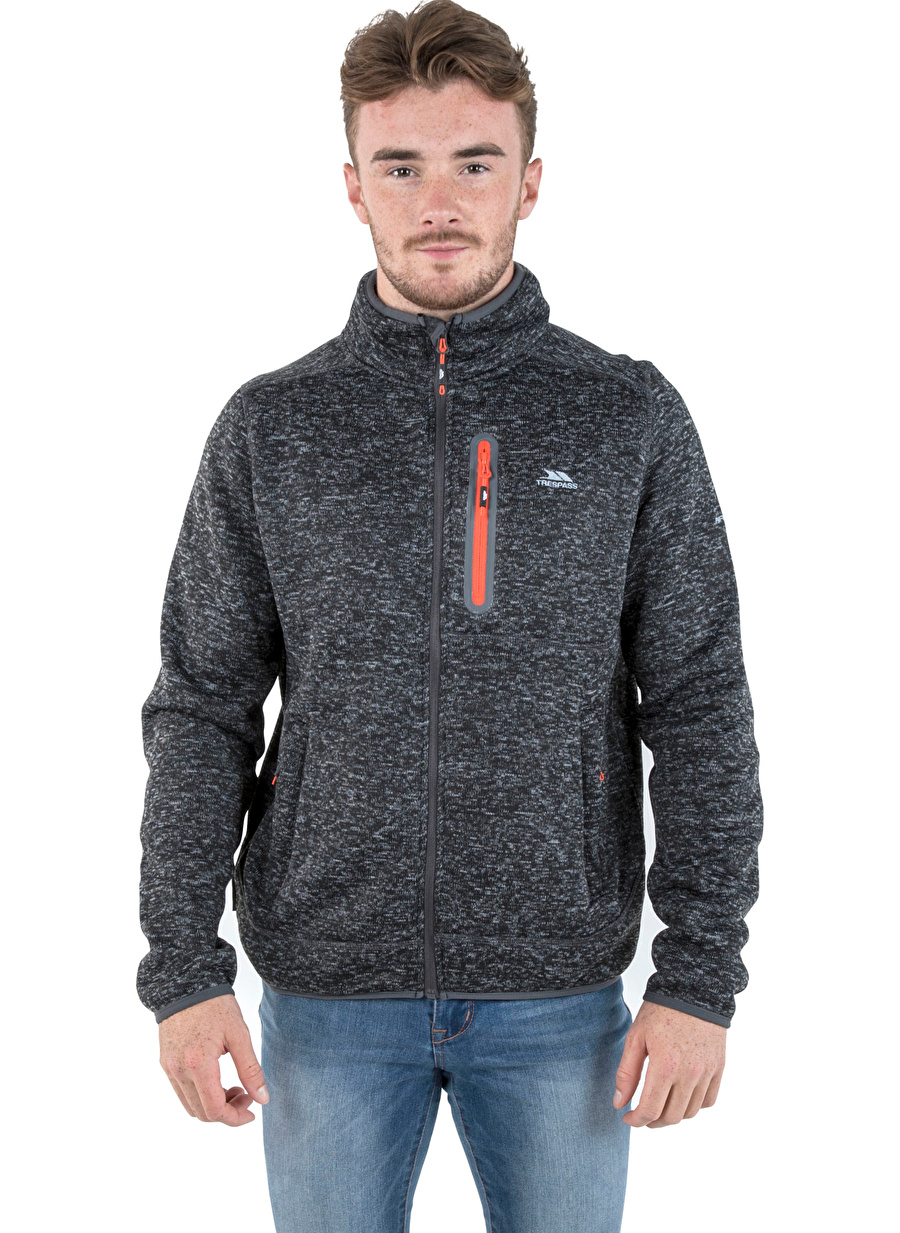 Trespass Antrasit Dik Yaka Polar Sweatshırt MAFLFLN20004