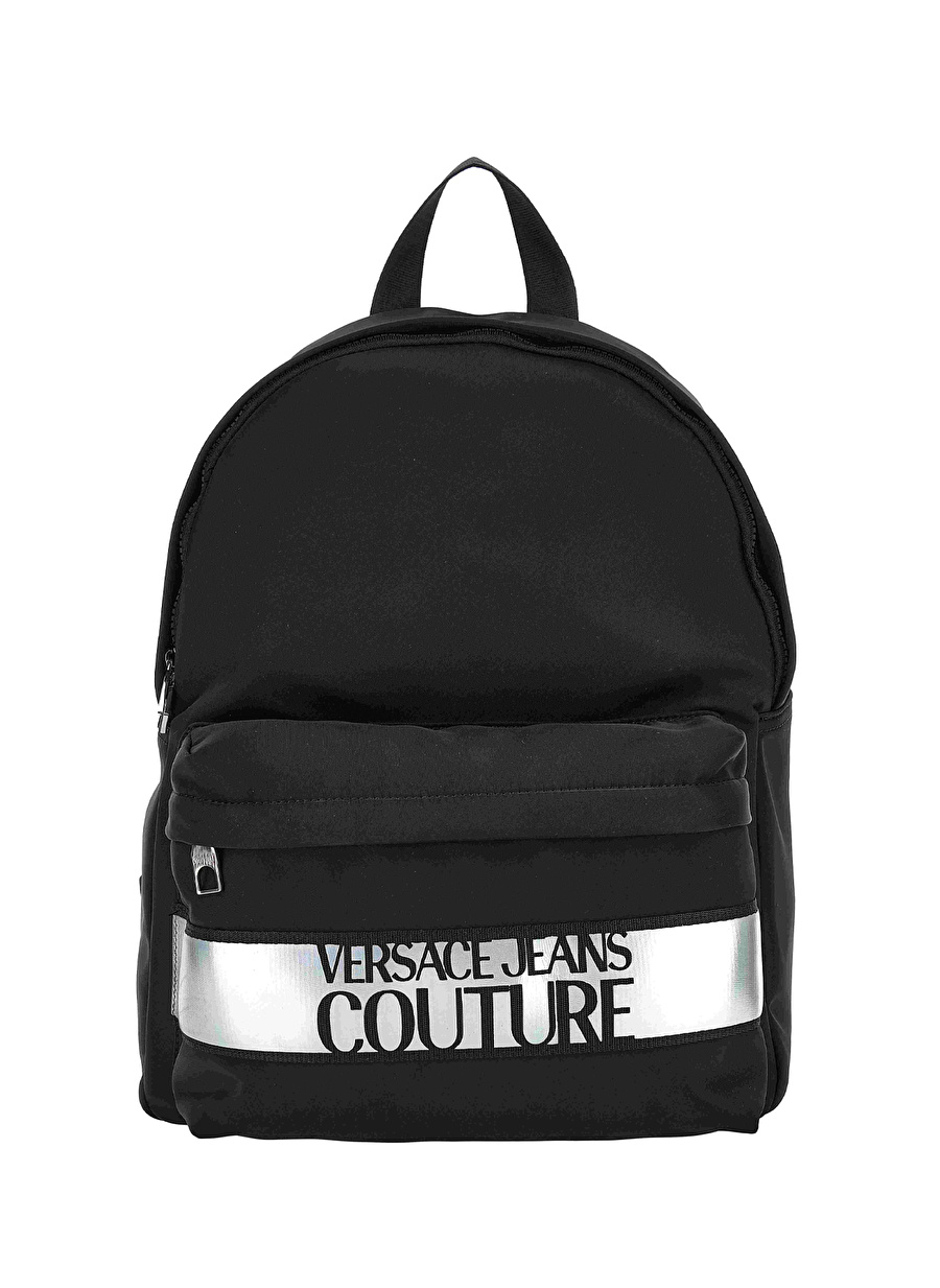 Versace Jeans Couture Siyah - Gümüş Erkek 32x42x16 cm Sırt Çantası 75YA4B90