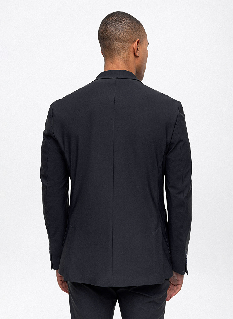 Back and Bond Slim Fit Lacivert Erkek Düz Ceket B33W50001_8