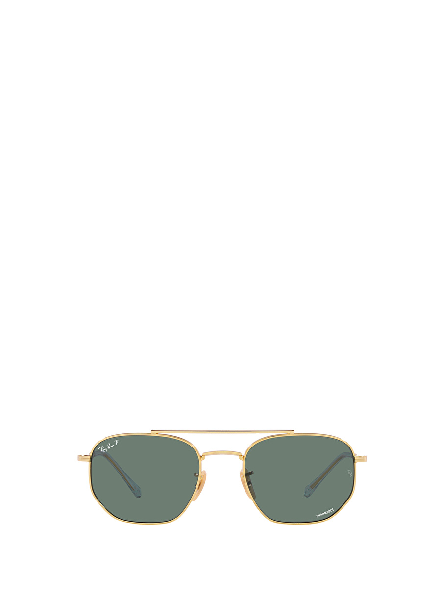 Ray-Ban RB3707 Geometrik Altın Polarize Unisex Güneş Gözlüğü