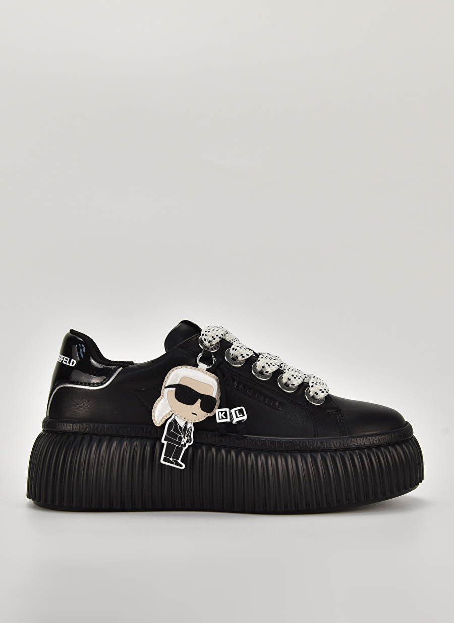 KARL LAGERFELD Siyah Kadın Deri Sneaker KL42376N000