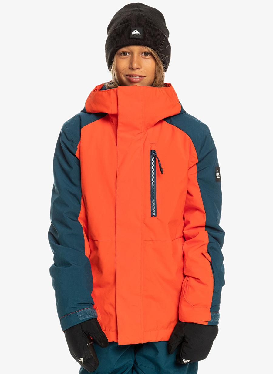 Quiksilver Turuncu Erkek Çocuk Kapüşonlu Waterproof Kayak Montu EQBTJ03180