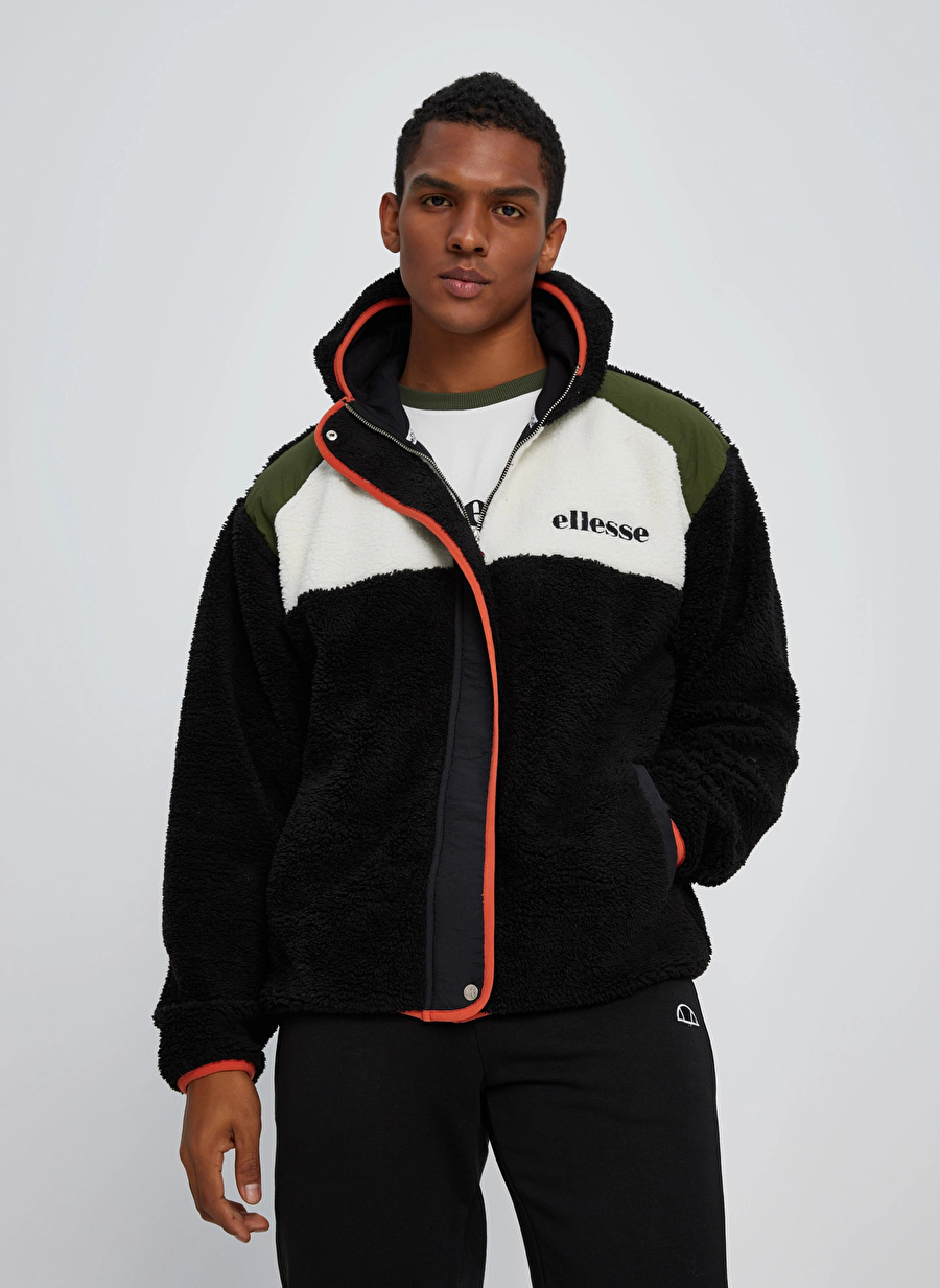 Ellesse Siyah Erkek Parçalı Polar Sweatshırt EM113-BK-Ellesse