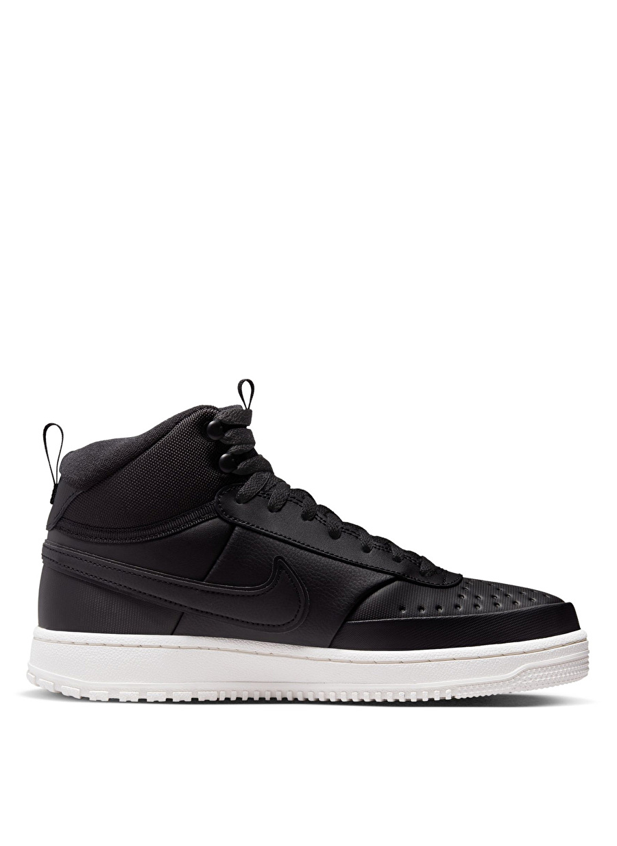 Nike Siyah - Gri - Gümüş Erkek Deri + Sentetik + Tekstil Lifestyle Ayakkabı DR7882-002-NIKE COURT VISION MID WN 