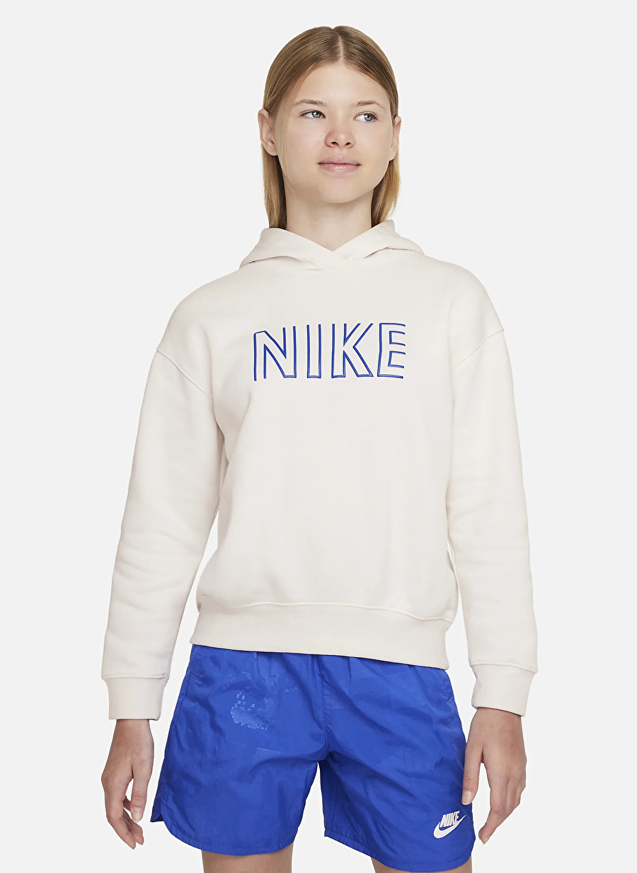 Nike Kız Çocuk Sweatshirt FJ5224-030-G NSW OS PO HOODIE SW