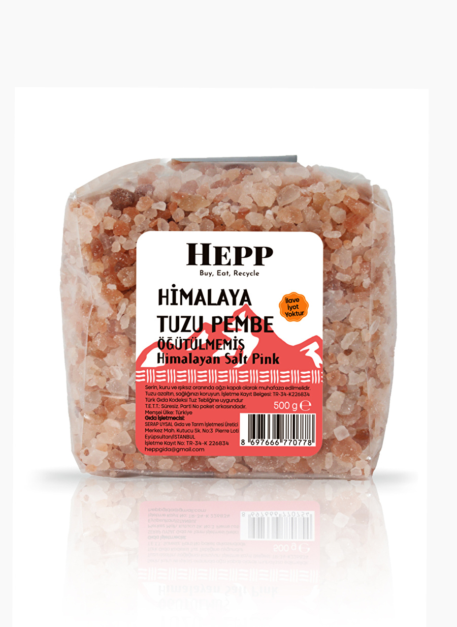 Ekoloji Market Hepp Himalaya Tuzu Pembe Öğütülmemiş 500gr