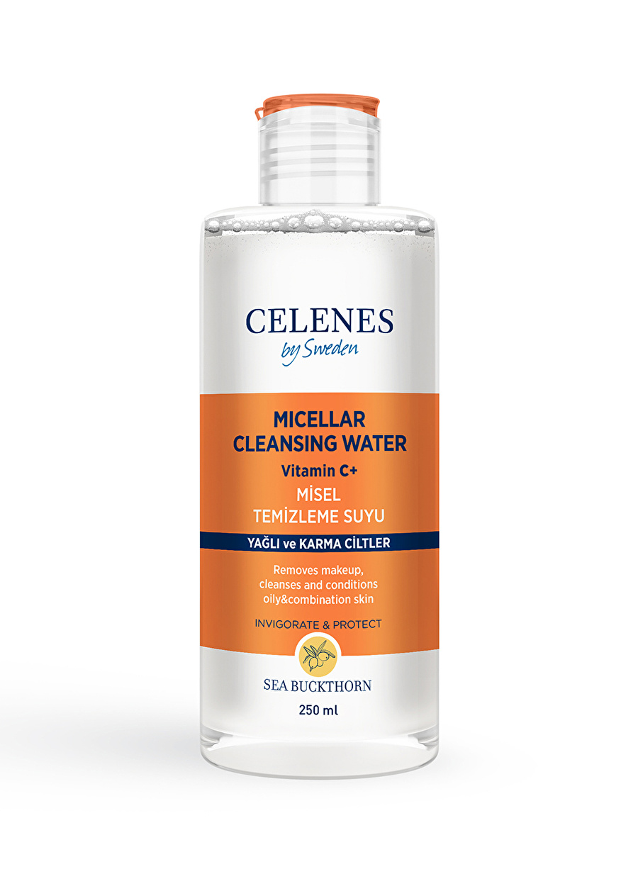 Celenes Sea Buckthorn Misel Temizleme Suyu Yağlı/Karma Ciltler 250 ml