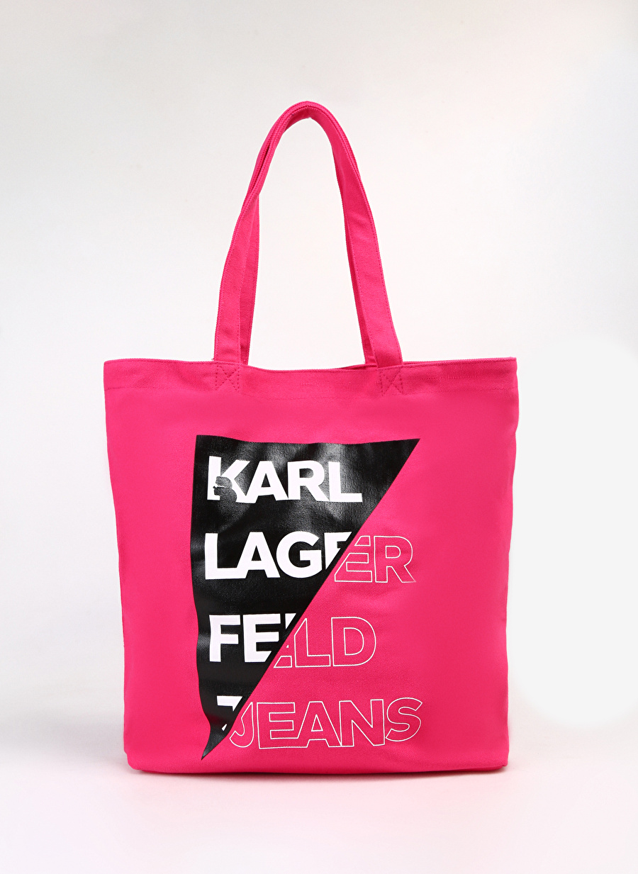 Karl Lagerfeld Jeans Pembe Kadın 46x44x13 cm Omuz Çantası 236J3022184